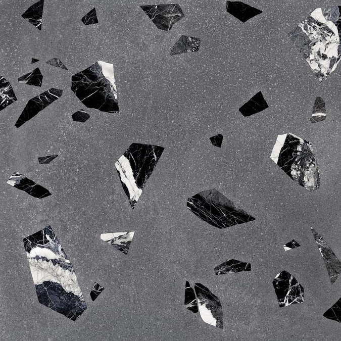 Medley Dark Grey Rock Nat Rett 60x60