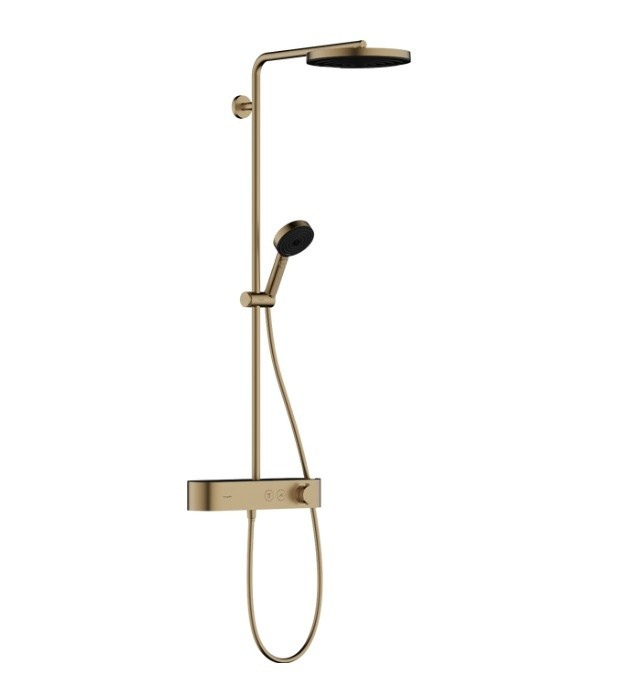 Hansgrohe Pulsify Душевая система с термостатом бронза шлифованная