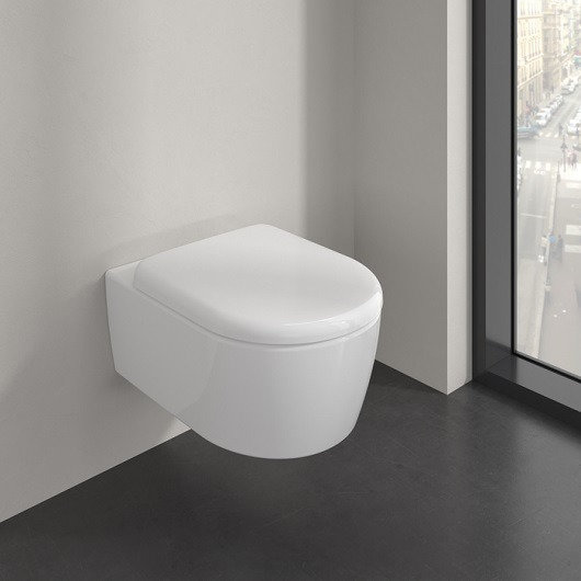 Унитаз подвесной Villeroy & Boch Skyla 5656CL01 безободковый, сиденье с микролифтом, альпийский белый