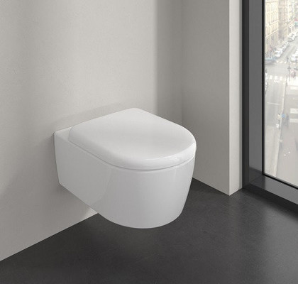 Унитаз подвесной Villeroy & Boch Skyla 5656CL01 безободковый, сиденье с микролифтом, альпийский белый